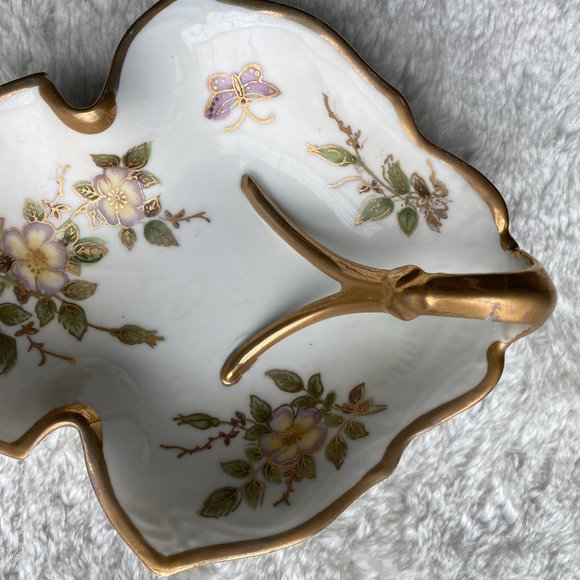 Vintage Ardalt Lenwile Hand Painted Lemon Server Nut Candy Trinket Dish Catchall - Picture 10 of 11